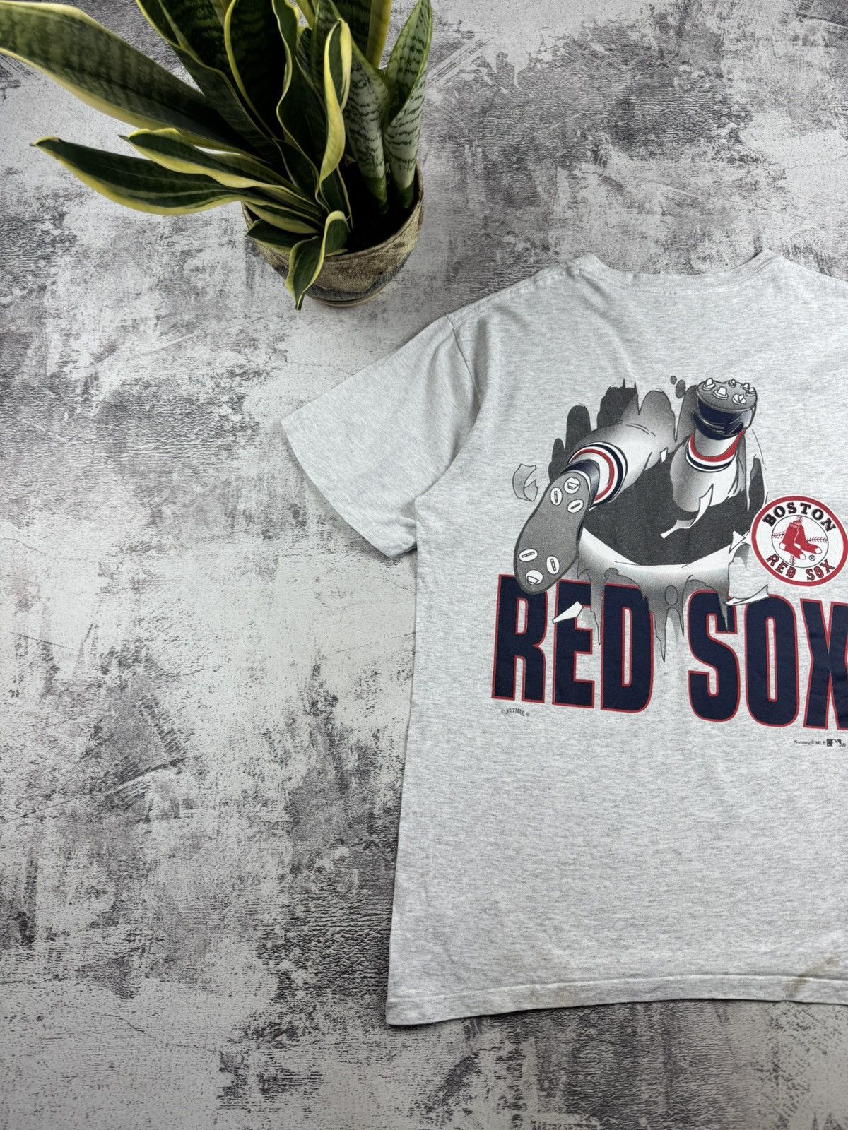 MLB Boston Red Sox Nutmeg Men’s XL Cotton Vintage Baseball MLB Jersey USA T Shirt Size US XL / EU 56 / 4 - 12 Thumbnail