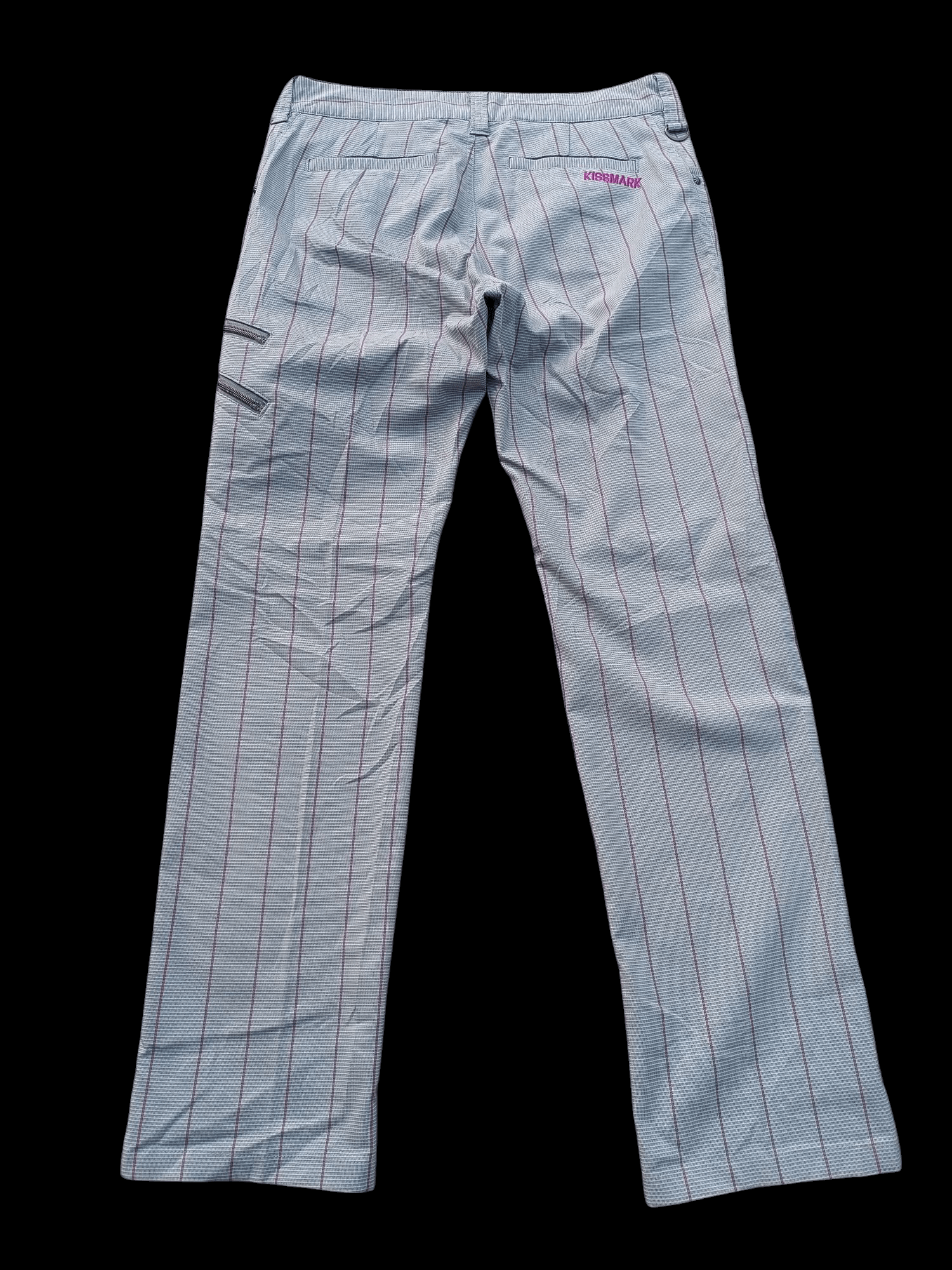Japanese Brand × Vintage DOPE ! Kissmark 💋 Striped Flat Multi Pocket Pants E224 Size US 32 / EU 48 - 10 Thumbnail