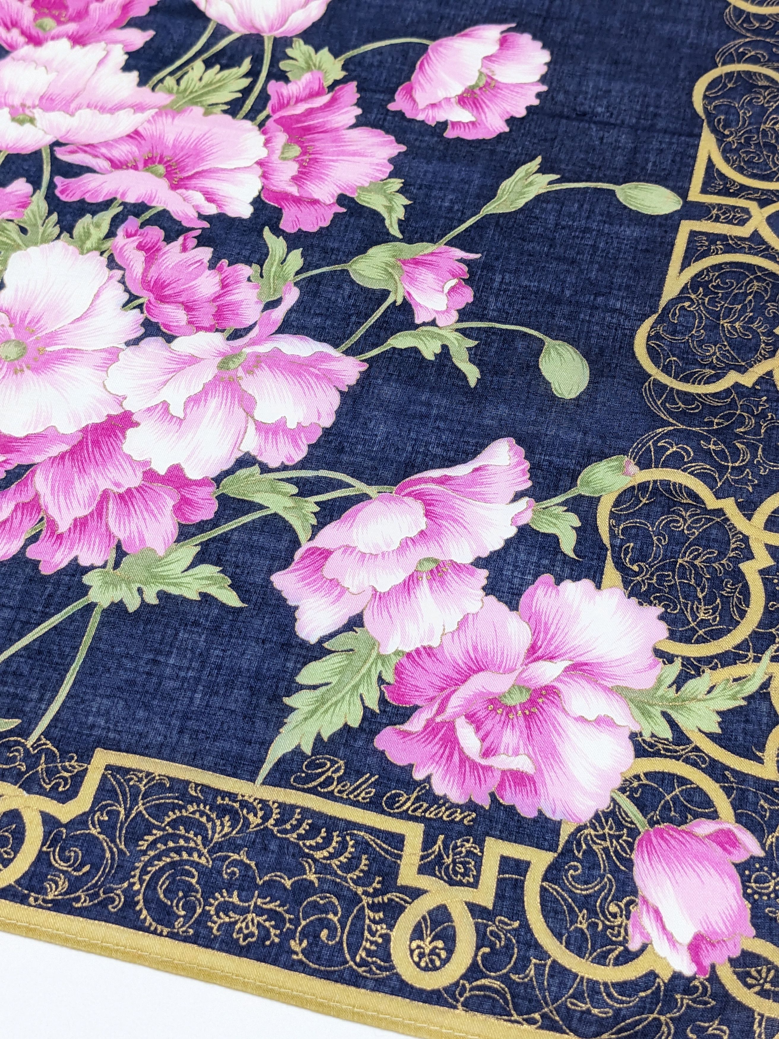 Other Belle Saison Designer Handkerchief Large Pink Flower Bouquet Size ONE SIZE - 3 Thumbnail
