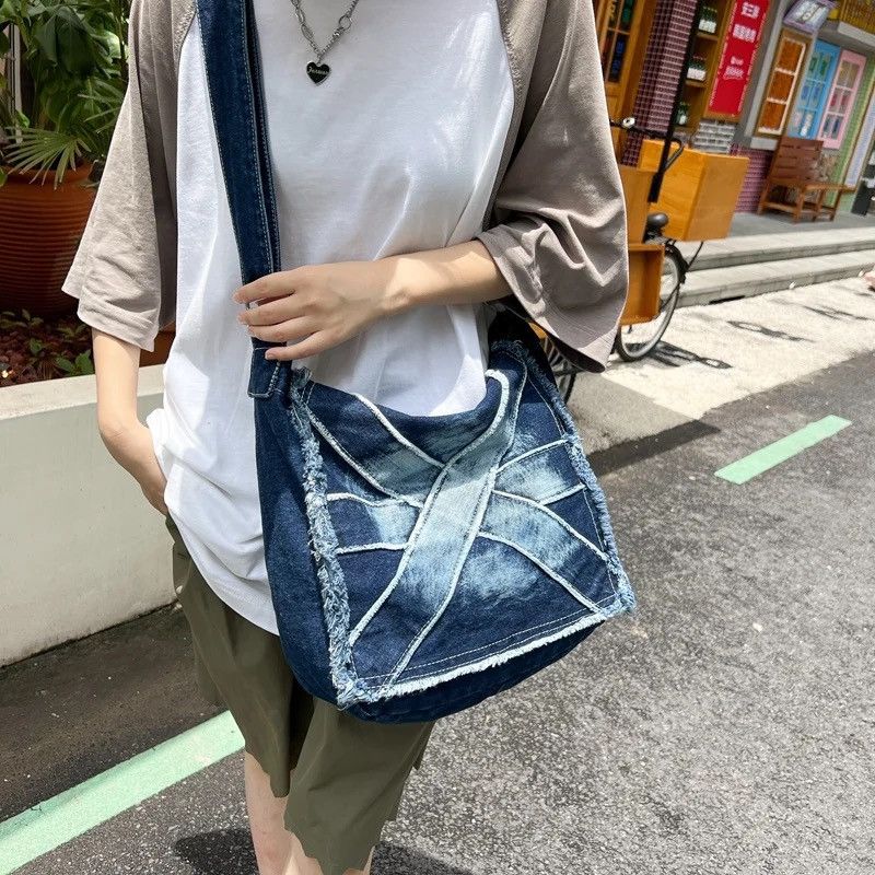 Japanese Brand Denim Crossbody Bag Size ONE SIZE - 1 Thumbnail