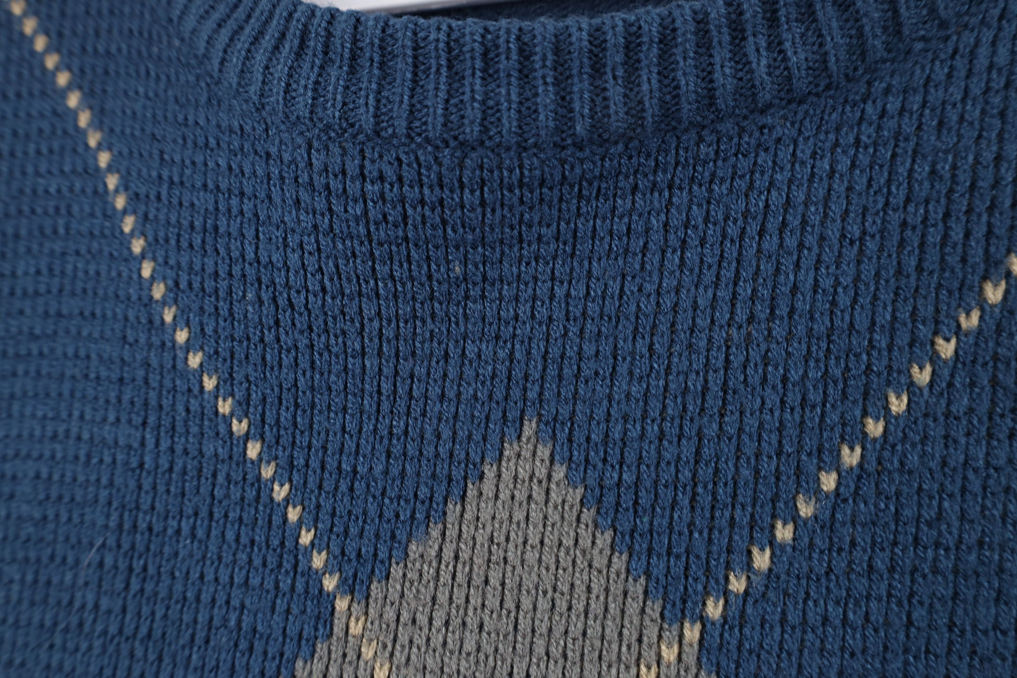 Vintage Vintage 70s Streetwear Diamond Knit Golf Crewneck Sweater Size US M / EU 48-50 / 2 - 6 Thumbnail