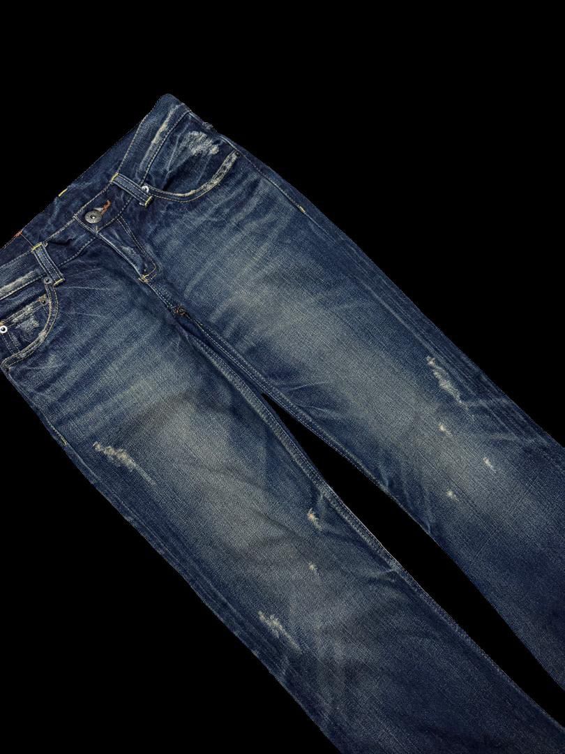Japanese Brand FLARED Blue Blue Japanese Rusty Mudwash Distressed Grunge Size US 28 / EU 44 - 4 Thumbnail