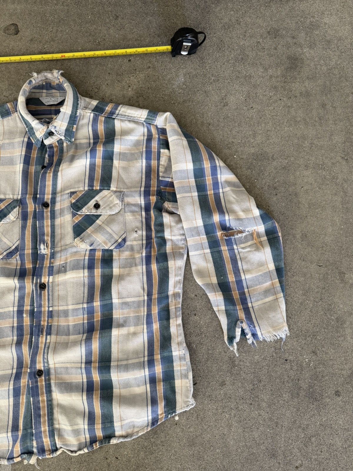 Vintage 1950s-60s Distressed Button Up Size US XL / EU 56 / 4 - 3 Thumbnail