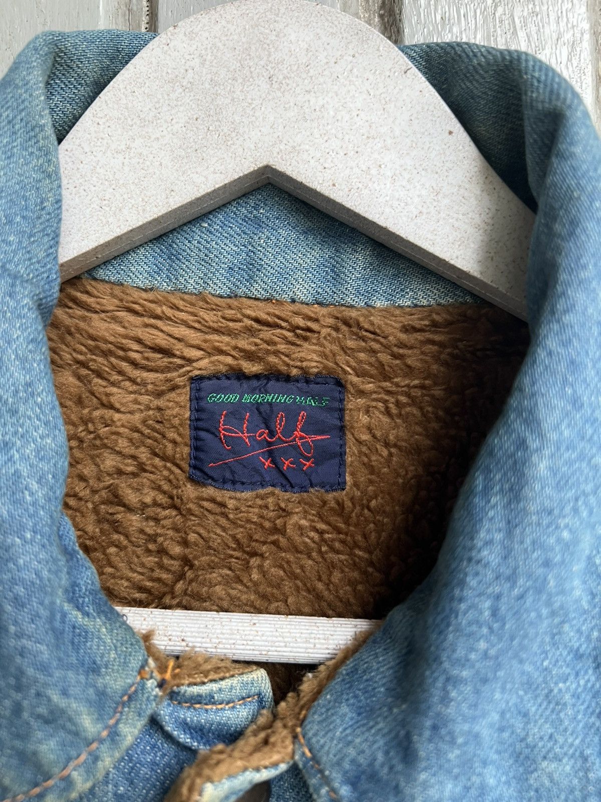 Japanese Brand × Vintage Vtg half denim jacket Size US S / EU 44-46 / 1 - 7 Thumbnail