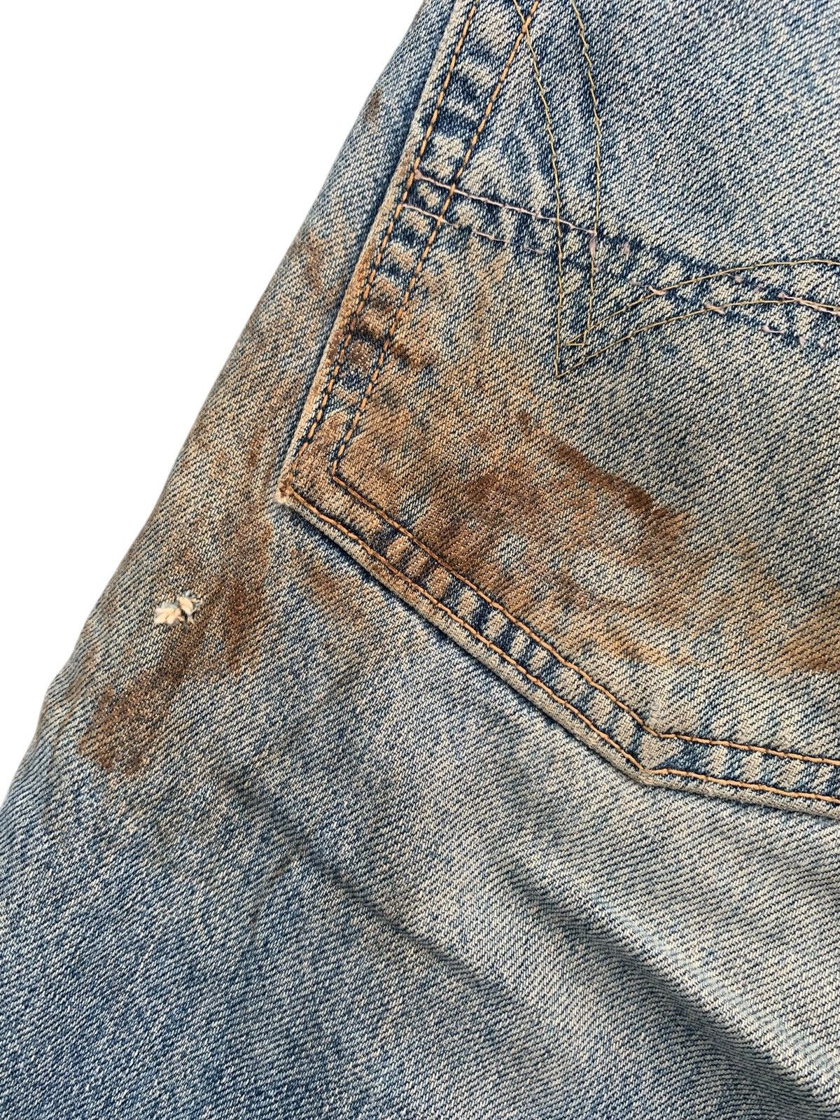Kapital VINTAGE EDWIN 505 SELVEDGE SHORT JAPANESE DISTRESSED DENIM Size US 31 - 18 Thumbnail