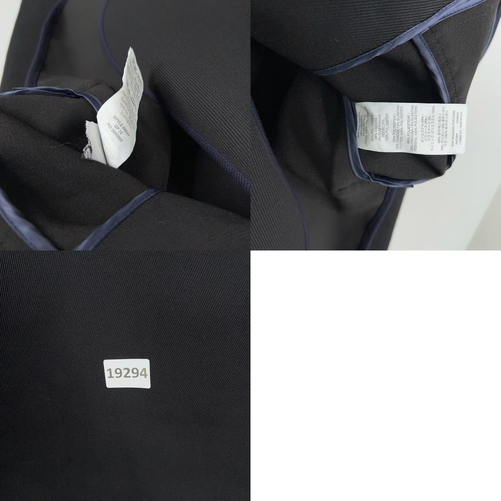 J.Crew J.CREW Jacket Women 6 Black Navy Blue Twill Blazer Mandarin Preppy Career Shirt? Size M / US 6-8 / IT 42-44 - 9 Thumbnail