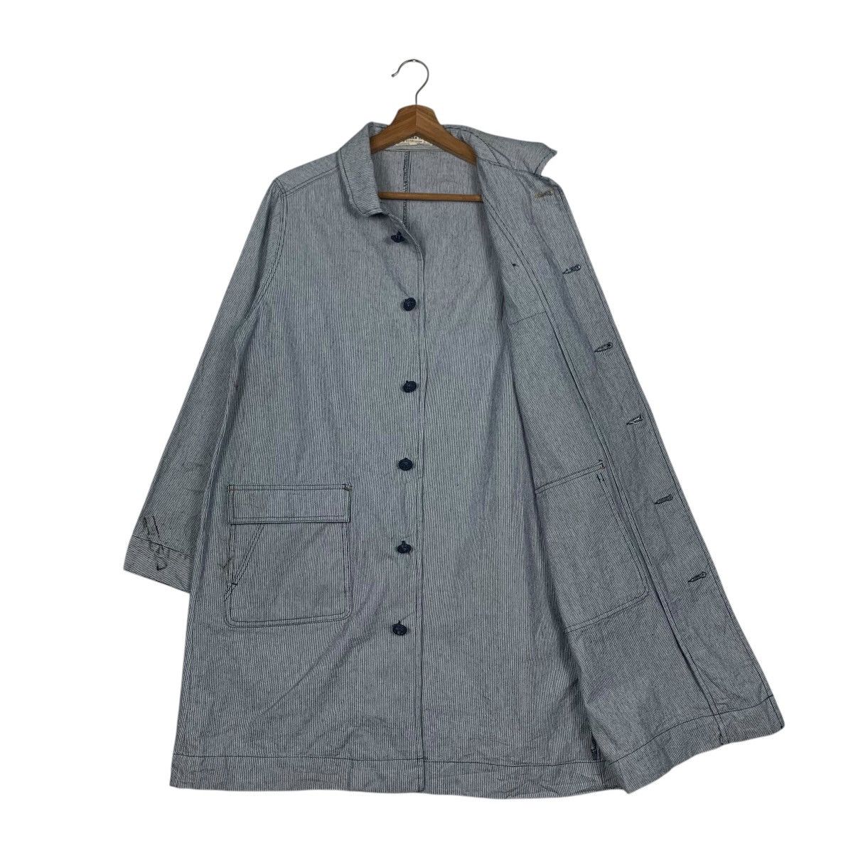 Japanese Brand NORTHERN TRUCK Work&Marine Hickory Striped Jacket #2102-C92 Size US L / EU 52-54 / 3 - 8 Thumbnail