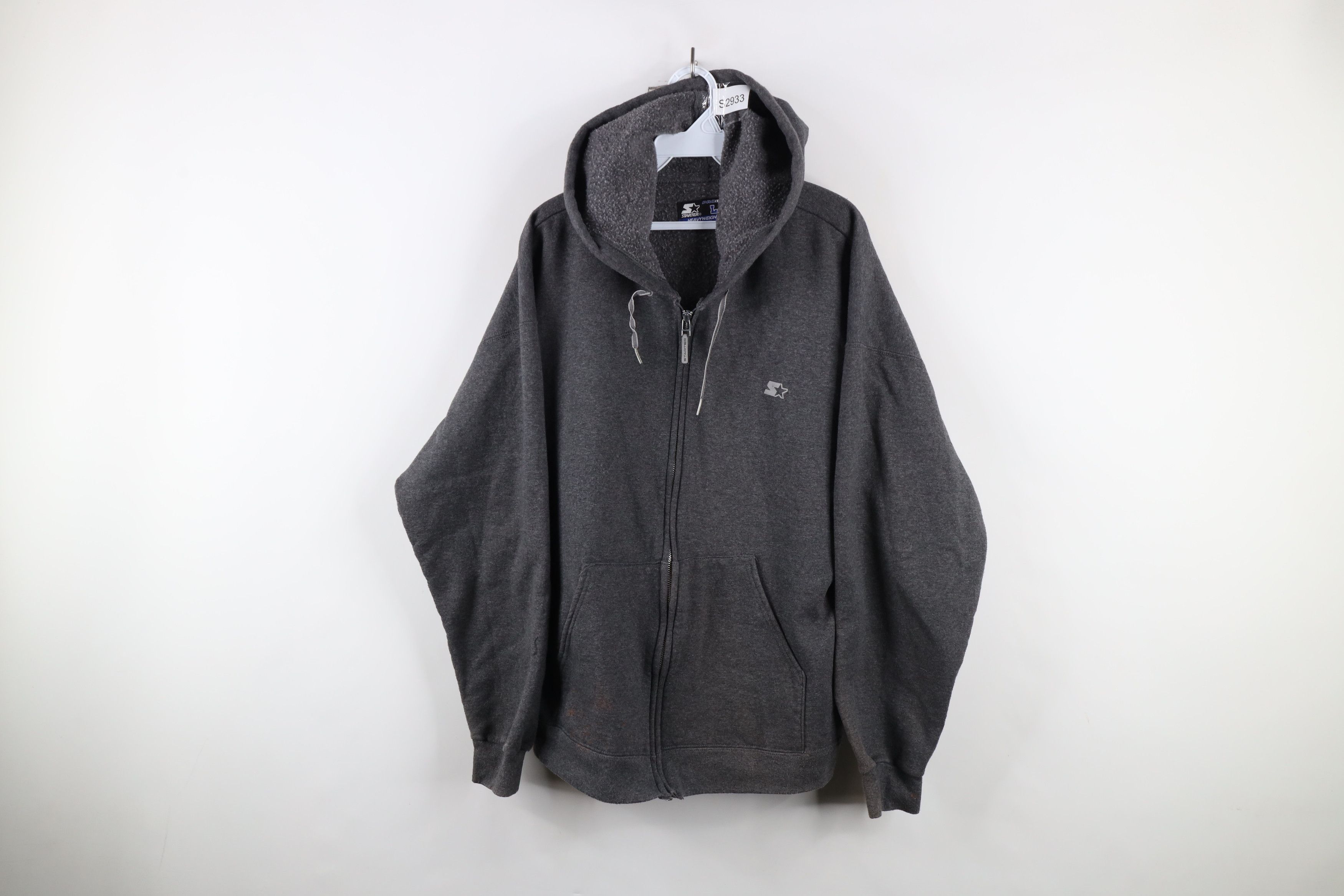 Starter × Vintage Vintage 90s Starter Reflective Heavyweight Full Zip Hoodie Size US L / EU 52-54 / 3 - 1 Thumbnail