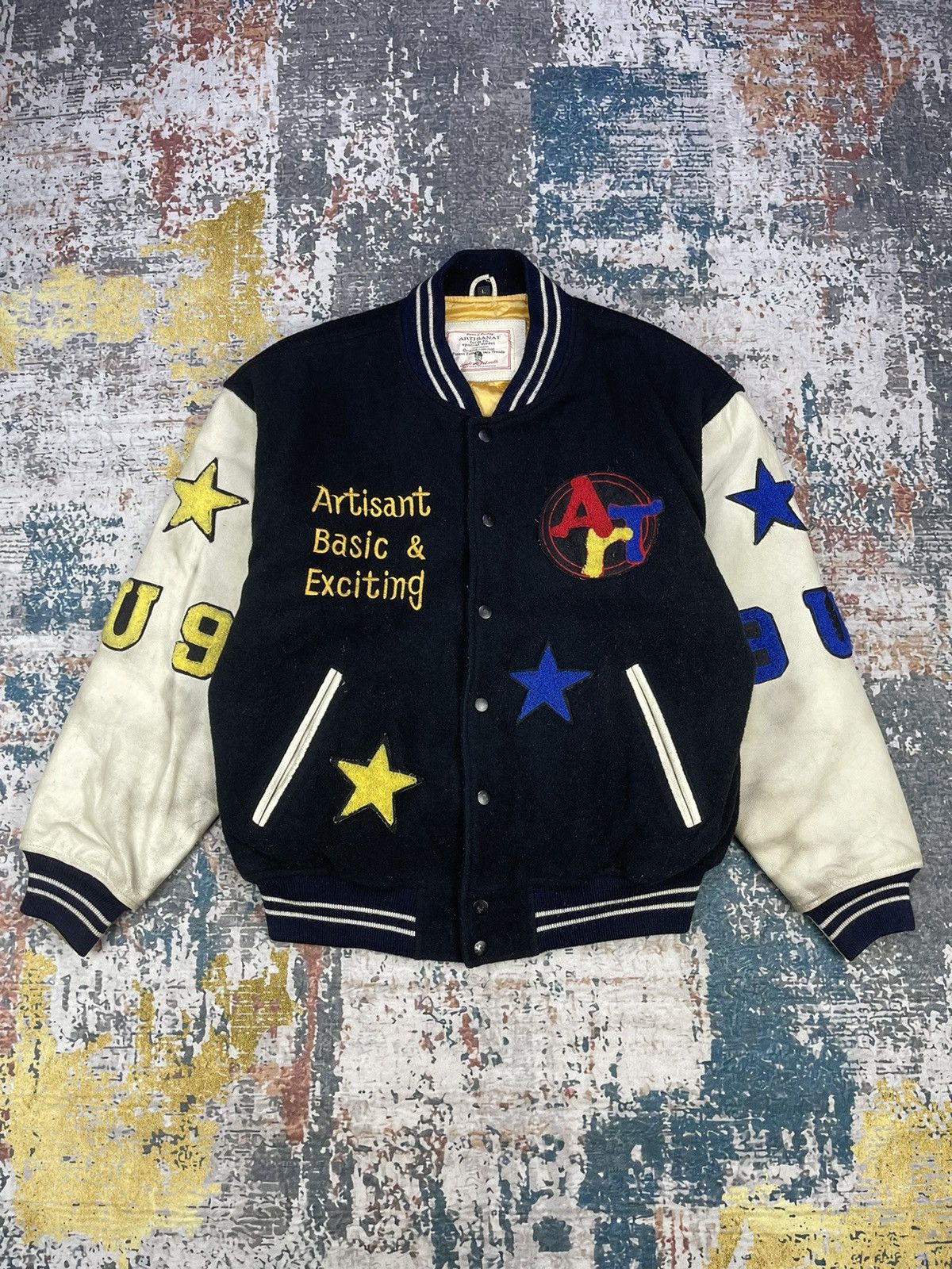 Vintage Artisant Selection Wool Leathers Varsity Jackets