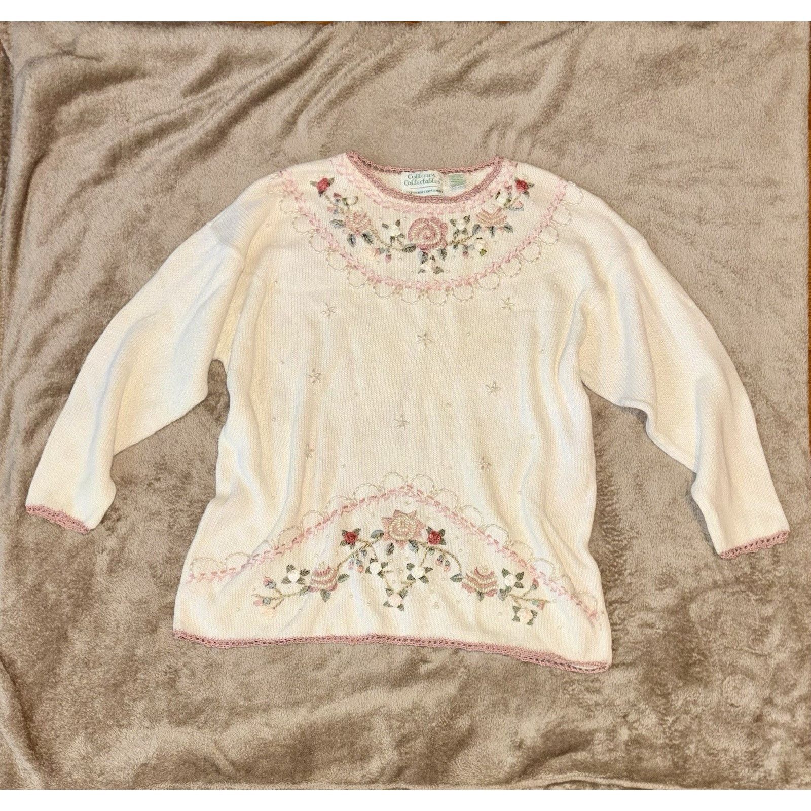 & Other Stories Unbranded Women's Cream and White Sweater Size L / US 10 / IT 46 - 2 Thumbnail