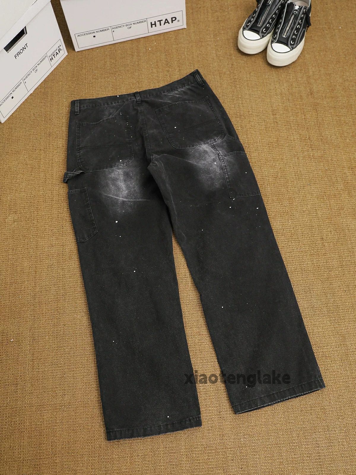 Jean × Vintage washed faded loose baggy carpenter paint cargo pants Size US 32 / EU 48 - 4 Thumbnail