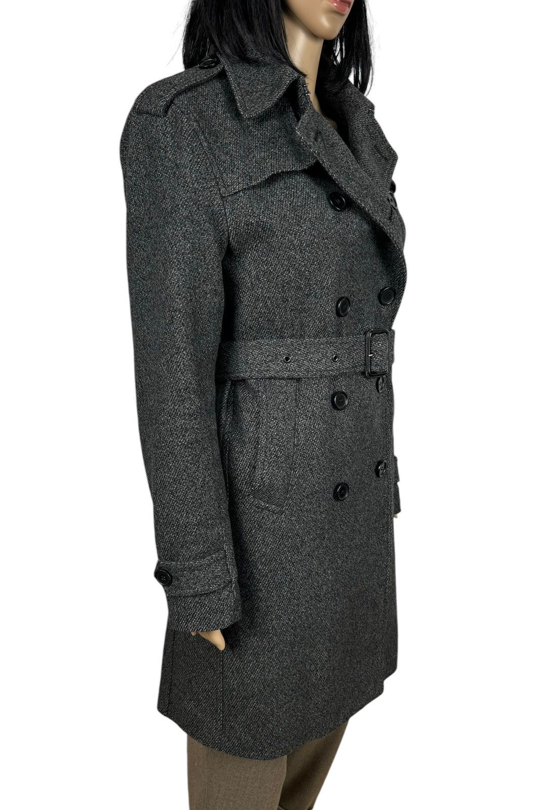 Sandro Sandro Wool Overcoat Double-Breasted Belted Coat size XS Size XS / US 0-2 / IT 36-38 - 5 Thumbnail