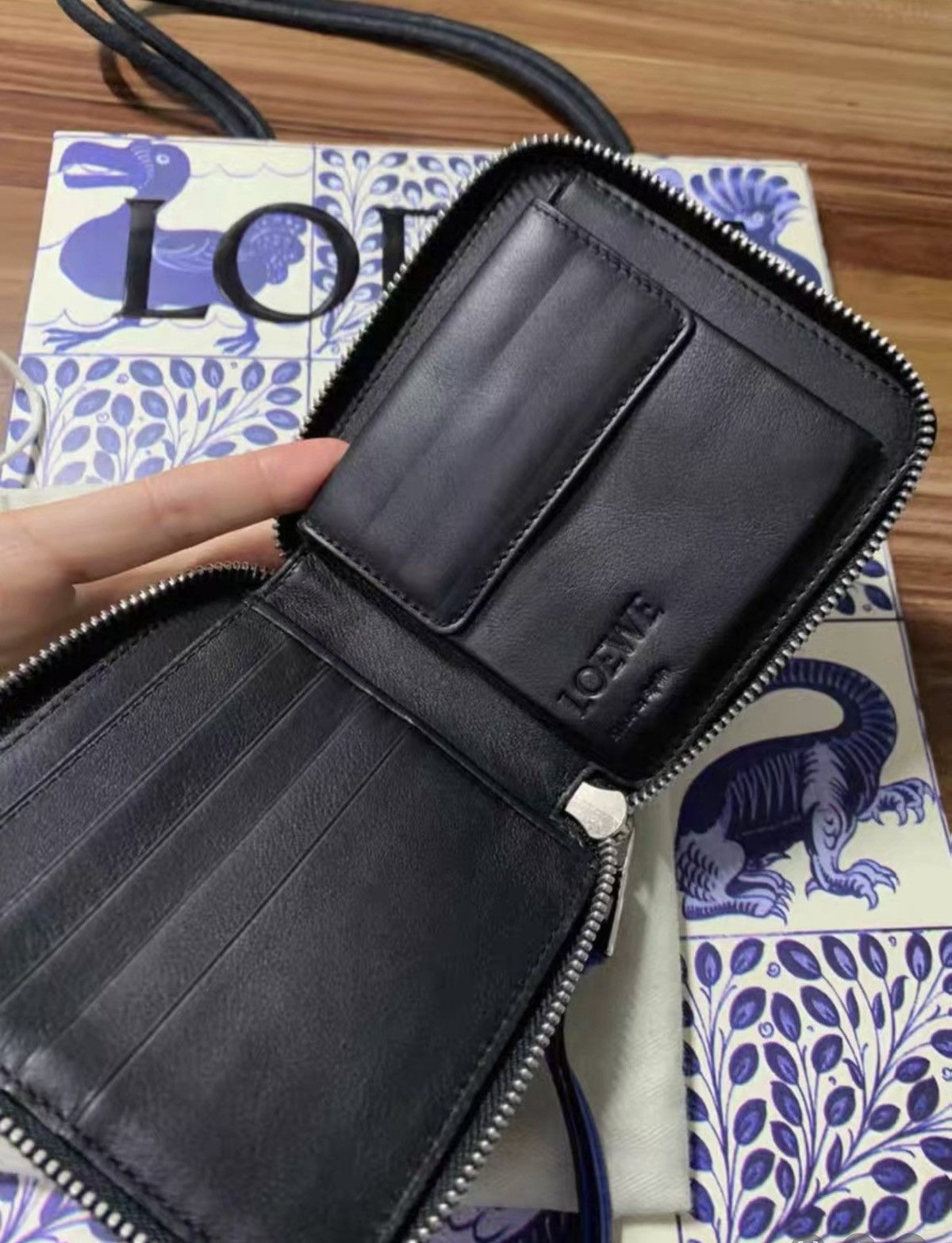 Loewe LOEWE Dodo Capsule Collection Leather Zip Wallet Size ONE SIZE - 3 Thumbnail