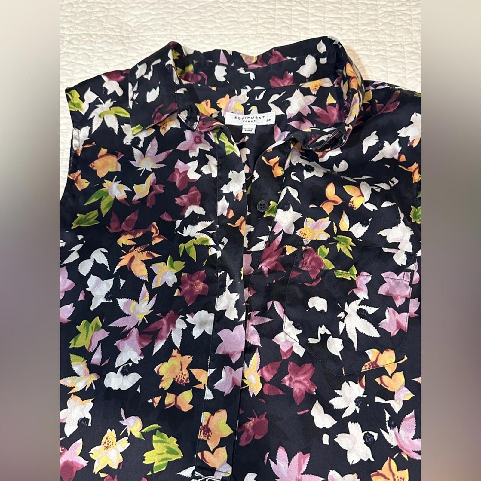 Equipment EQUIPMENT 100% Silk Small Dress Sleeveless Asymmetrical Midi Size S / US 4 / IT 40 - 5 Thumbnail