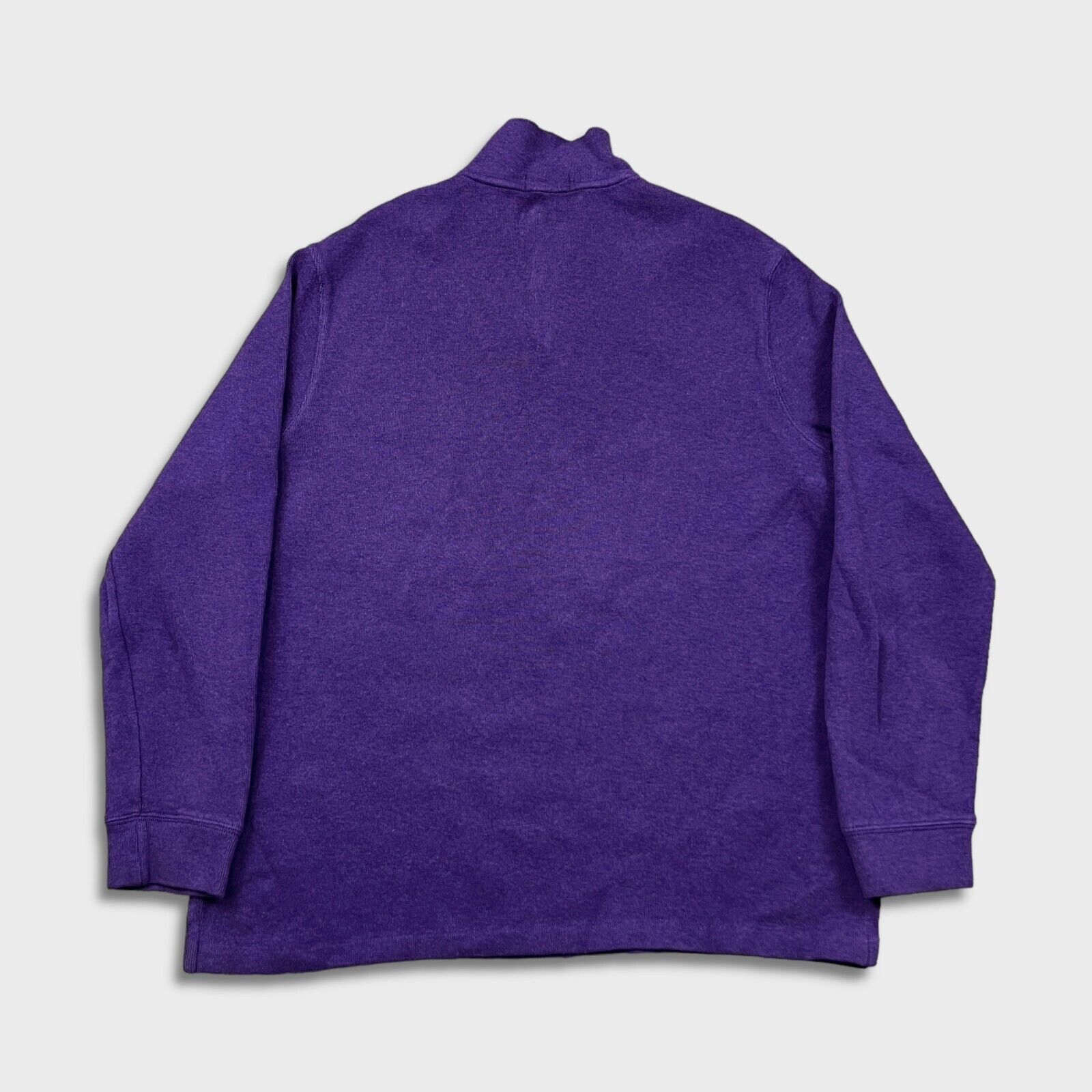 Polo Ralph Lauren × Vintage Polo Ralph Lauren Sweatshirt XL Purple Pony 1/4 Zip Pullover Size US XL / EU 56 / 4 - 4 Thumbnail