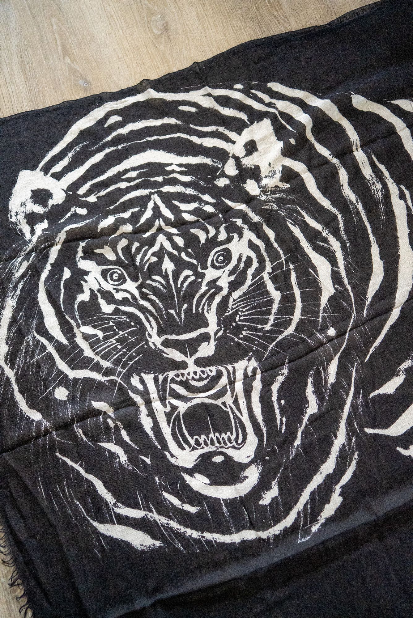 Vintage Horiyoshi the Third Cashmere-Blend Tiger Scarf – FW10 Size ONE SIZE - 4 Thumbnail