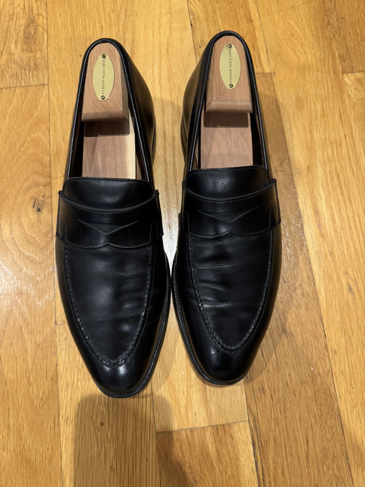 Barneys New York × Crockett & Jones Crockett & Jones for Barneys NY Sydney black penny loafer Size US 8.5 / EU 41-42 - 3 Thumbnail