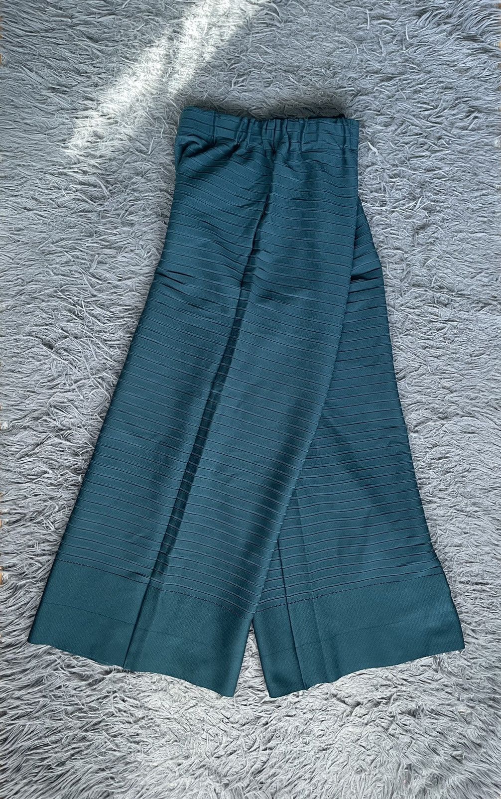 image of Issey Miyake 00S Archive Plisse Wide Leg Culottes Pants, Women's (Size 26)