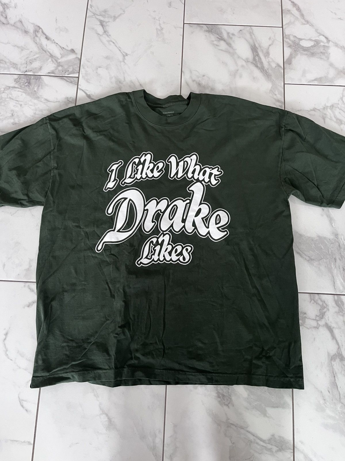 Drake Drake ‘I Like What Drake Likes’ OVO Tour Green Baggy Shirt Size US XXL / EU 58 / 5 - 1 Thumbnail