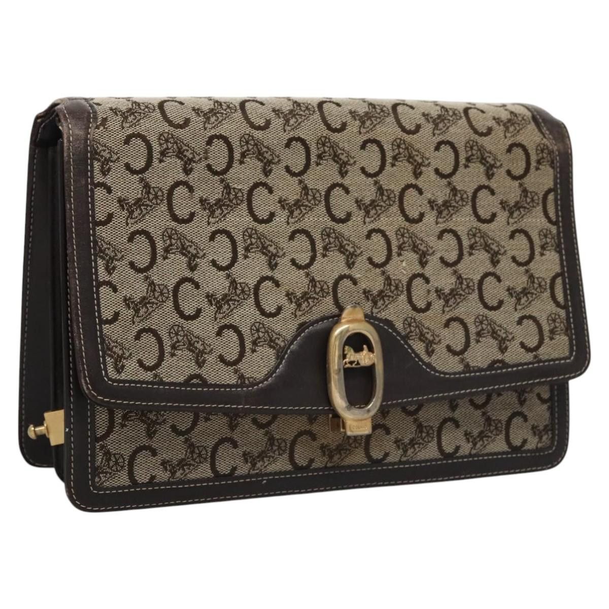 Celine CELINE C Macadam Canvas Shoulder Bag Beige Brown Size ONE SIZE - 1 Thumbnail