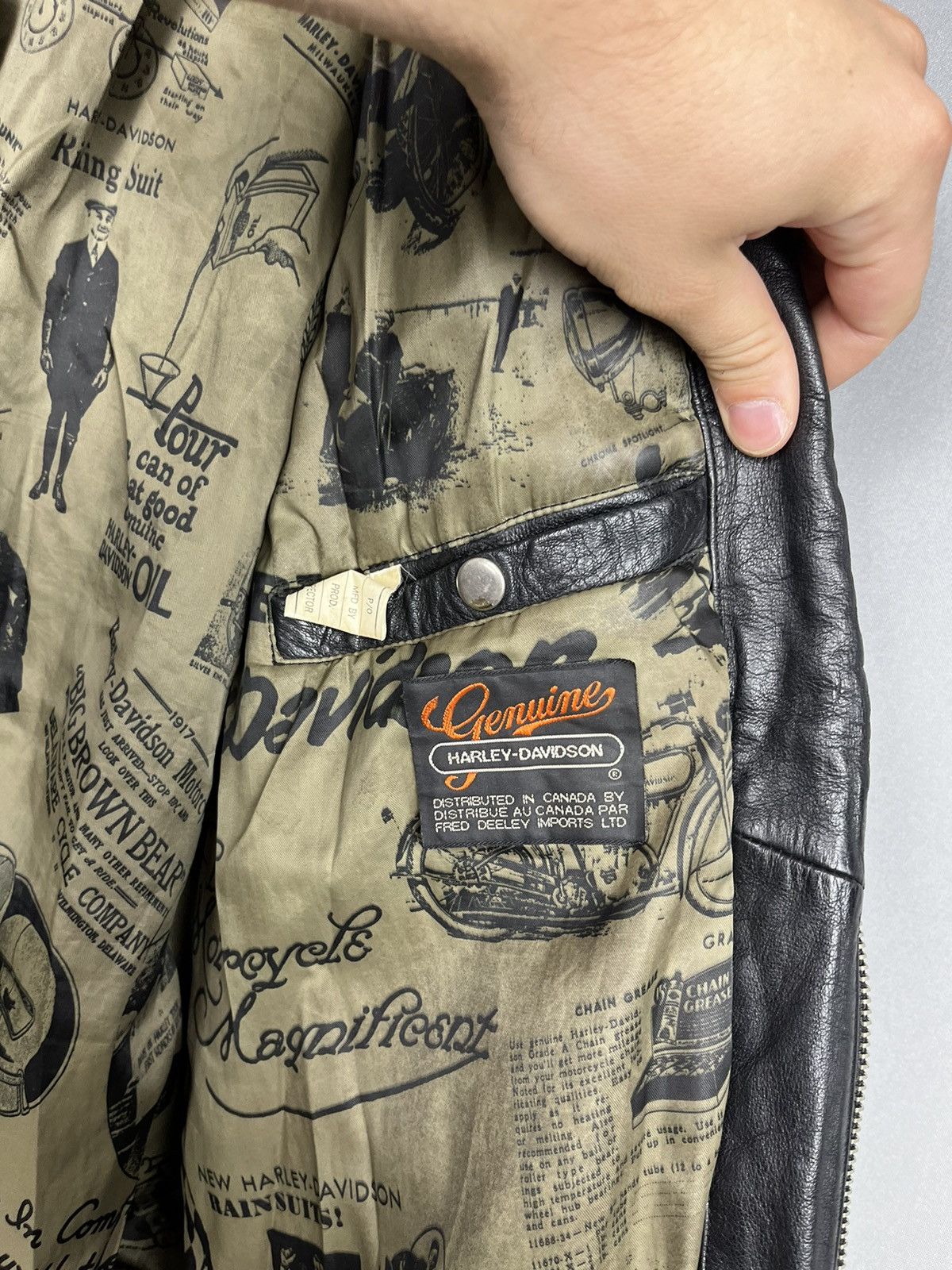Harley Davidson × Vintage Harley Davidson leather jacket big logo vintage Size US XL / EU 56 / 4 - 14 Thumbnail