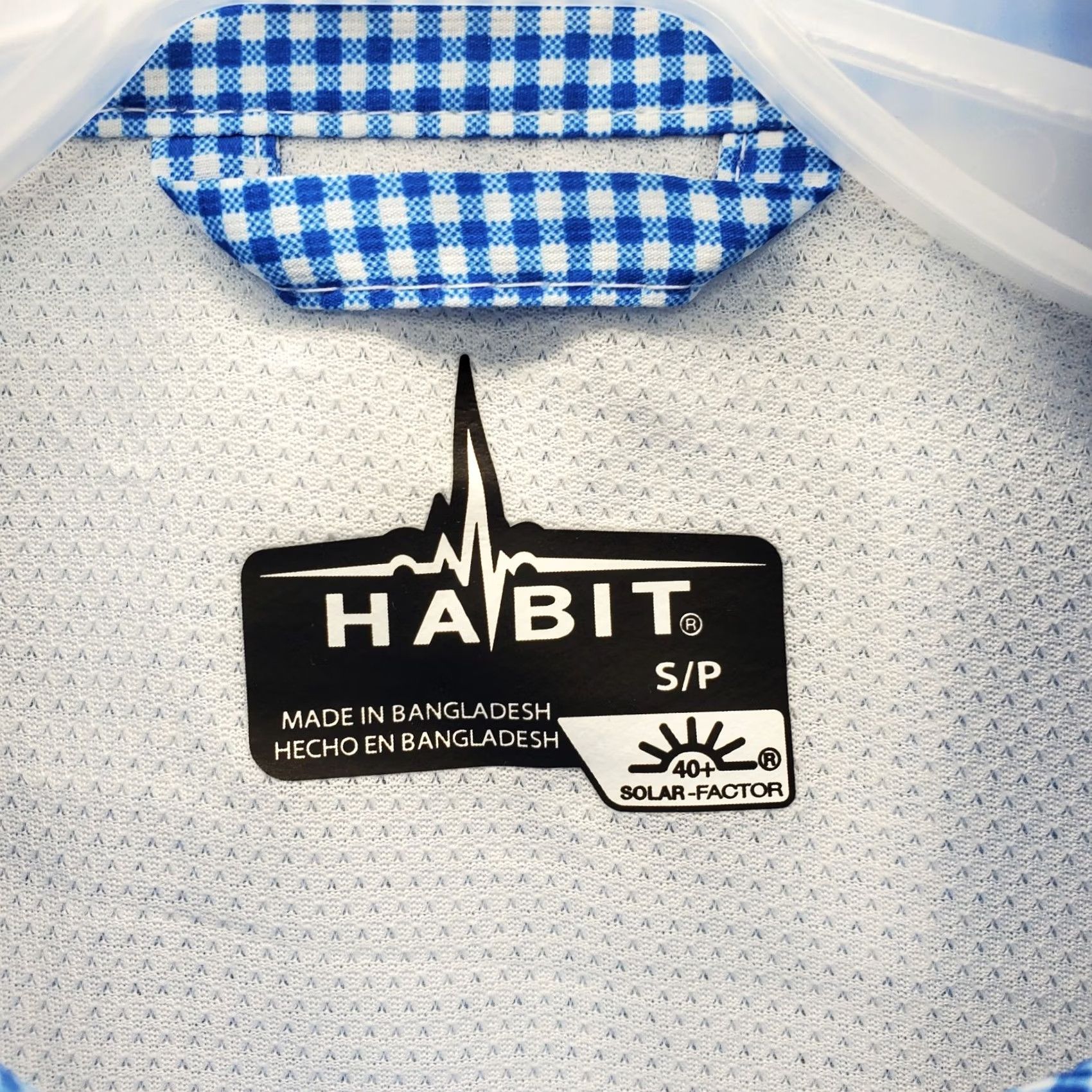 Habitat Habit River Fishing Shirt Mens Small Multi Gingham Vented Back Collar Button Up Size US S / EU 44-46 / 1 - 6 Thumbnail
