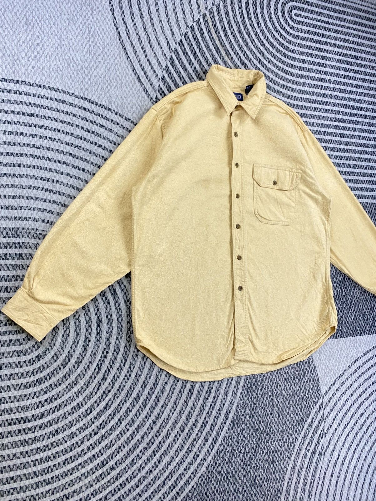 Lands' End Vintage Land’s End Casual Plaind Flannel Shirt Size US XL / EU 56 / 4 - 3 Thumbnail