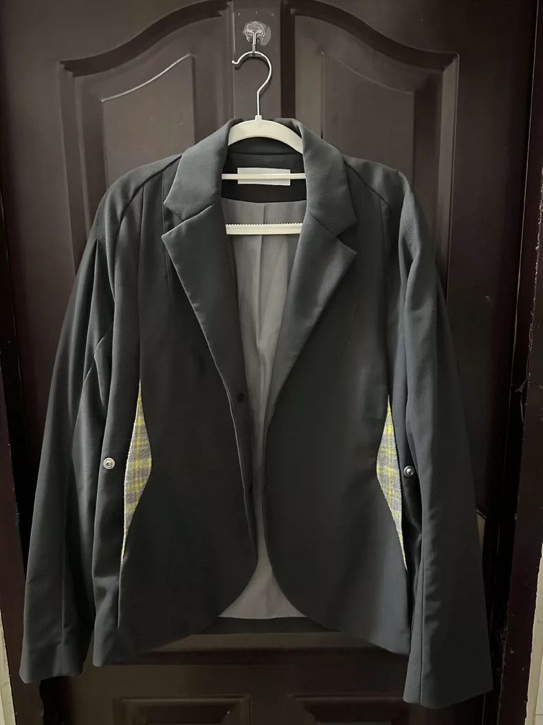 Kiko Kostadinov Kiko Kostadinov Harkman Suit Jacket Black Yellow Plaid 21fw Size US S / EU 44-46 / 1 - 1 Thumbnail