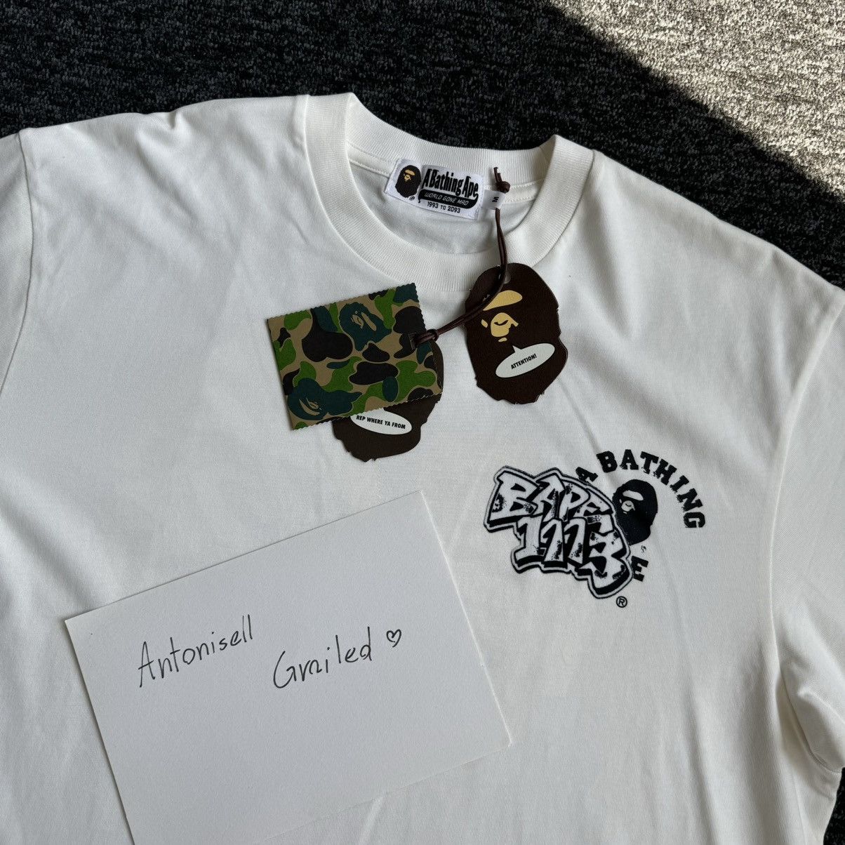 Bape Bape Graffiti 1993 Logo T-shirt White Size US M / EU 48-50 / 2 - 3 Thumbnail