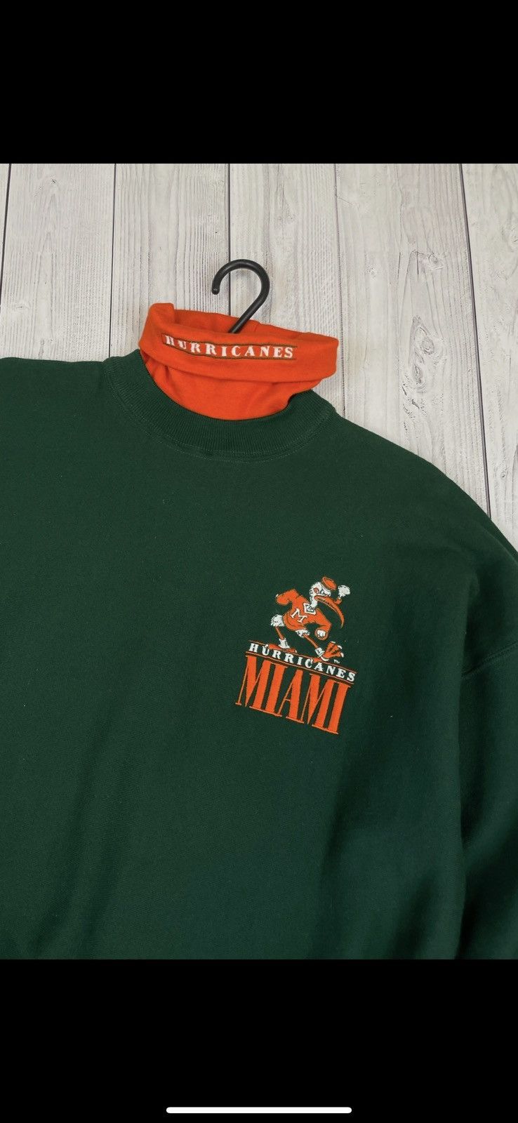 Vintage Vintage Hurricanes miami Turtleneck very rare USA size L Size US L / EU 52-54 / 3 - 2 Thumbnail