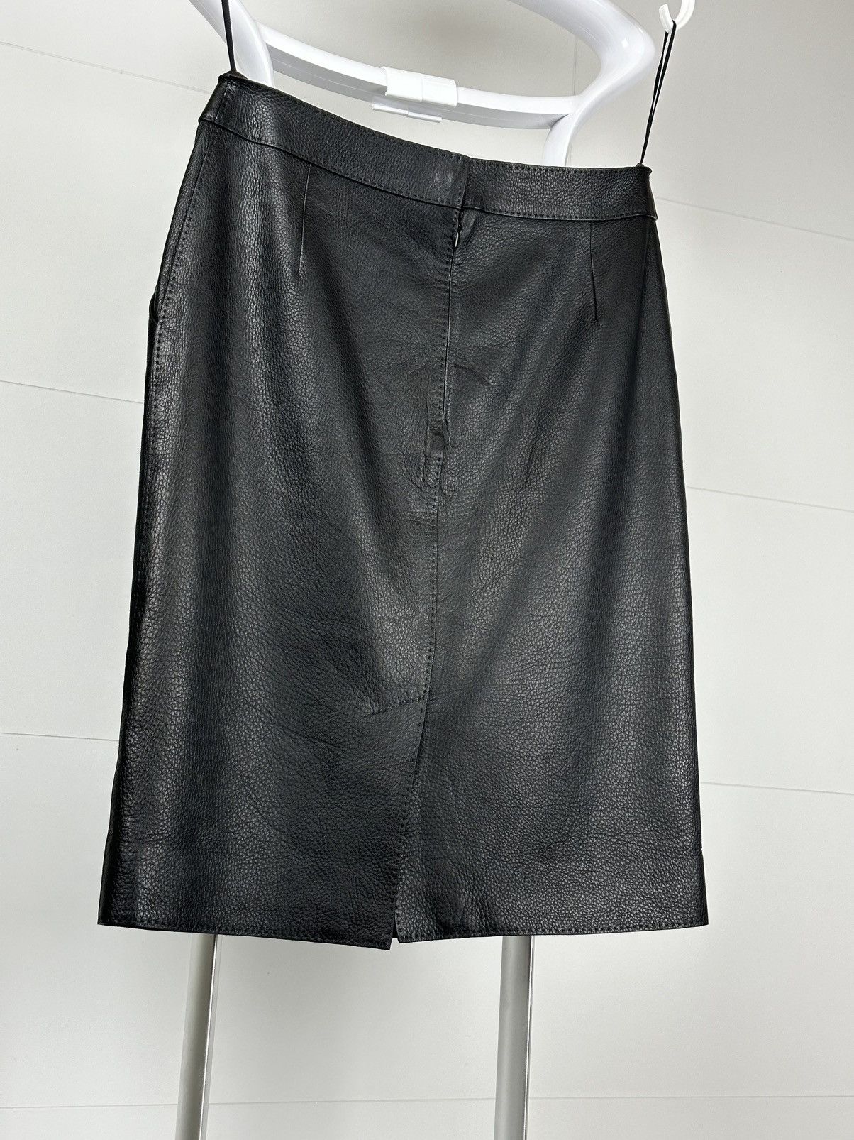 Hermes HERMES Leather Skirt Lamb Skin Midi (60cm) sz 40 Size 27" / US 4 / IT 40 - 2 Thumbnail