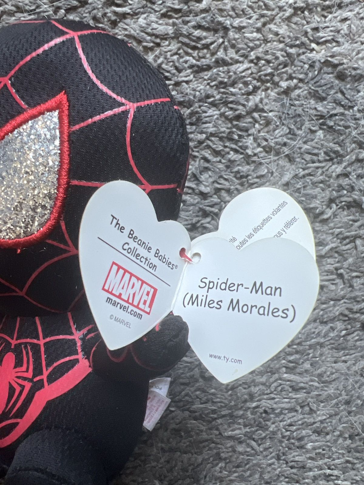 Marvel Comics 2020 Marvel Ty Spider-Man (Miles Morales) Beanie Baby Size ONE SIZE - 4 Thumbnail