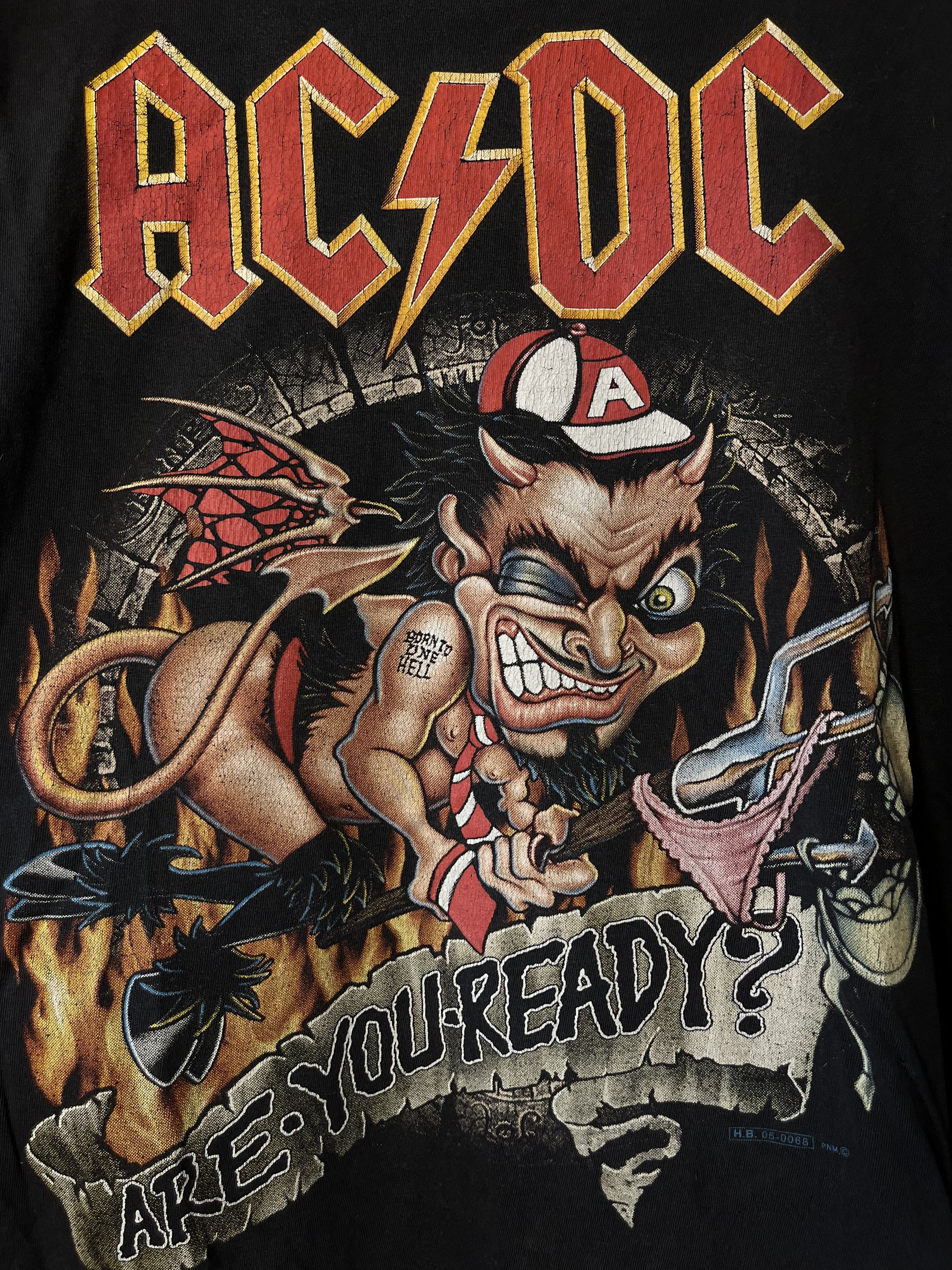 AC/DC × Vintage 90s AC/DC "Are You Ready?" Size US XL / EU 56 / 4 - 3 Thumbnail