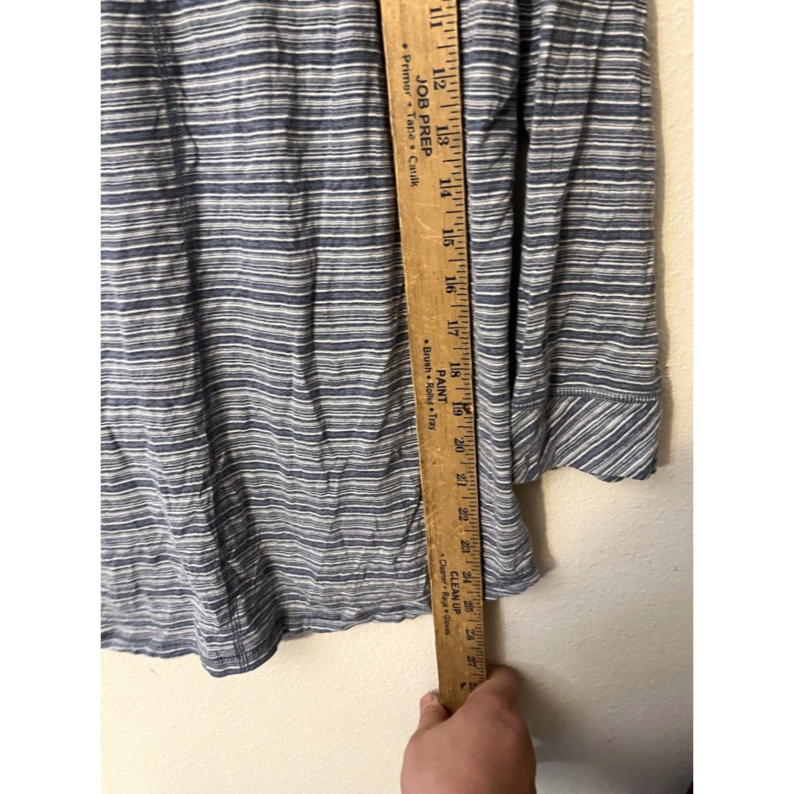 Talbots Talbots T-Shirt 3/4 Sleeve V-Neck Blue Stripe Knit Top L Size Women Casual Shirt Size L / US 10 / IT 46 - 4 Thumbnail