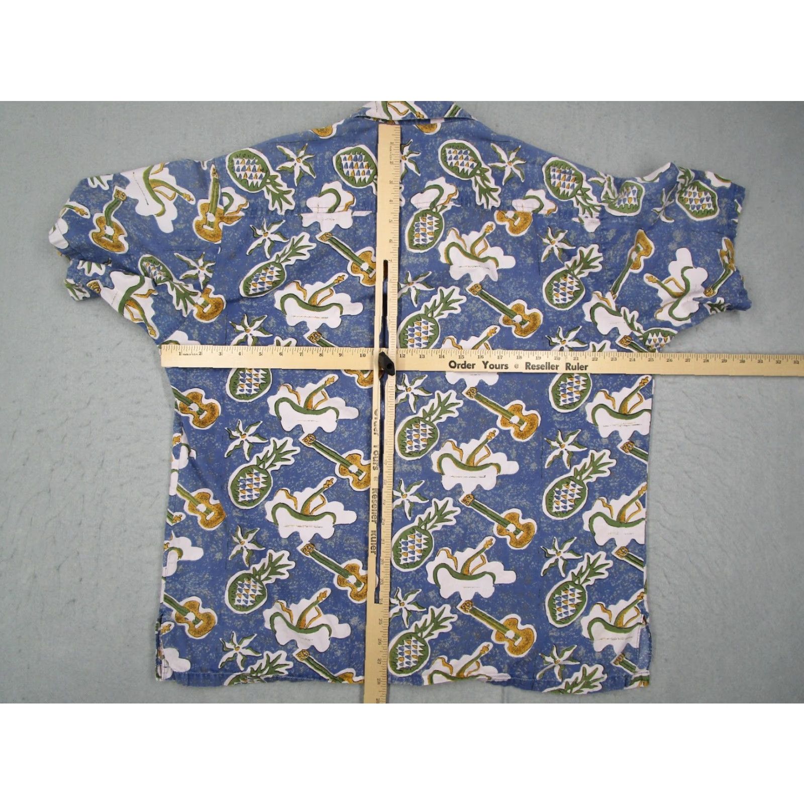 Vintage VINTAGE Kahala Shirt Mens Large Blue Button Up Avi Collection Ukulele Tiki Made in USA Size US L / EU 52-54 / 3 - 4 Thumbnail