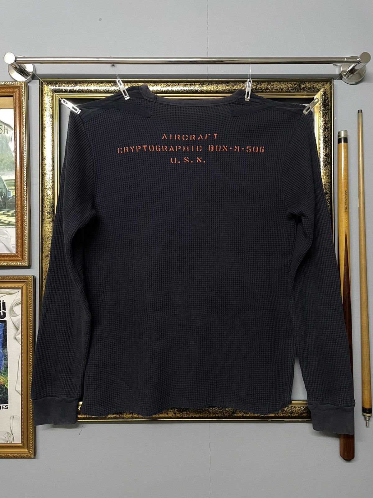 Avirex × Designer × Vintage Vintage 90s Designer Avirex Airvraft Cryptographic Thermal Size US M / EU 48-50 / 2 - 6 Thumbnail