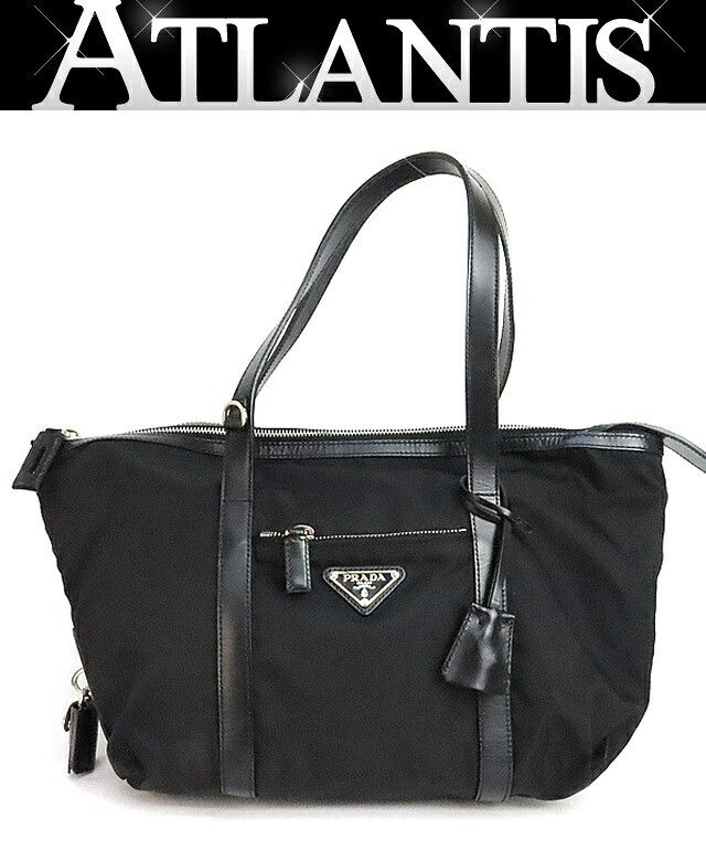 Prada PRADA Triangle Logo Nylon Leather Bag BR3249 Size ONE SIZE - 1 Thumbnail