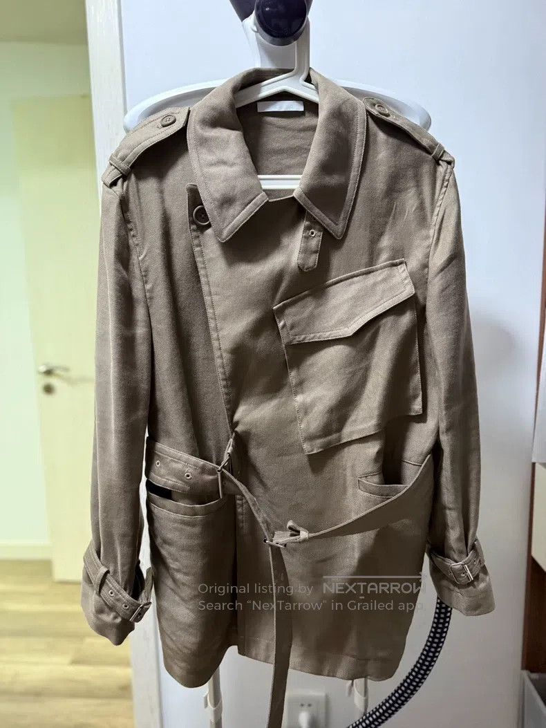 Helmut Lang Helmut Lang Linen Trench Coat with Belt Design Size US S / EU 44-46 / 1 - 2 Thumbnail