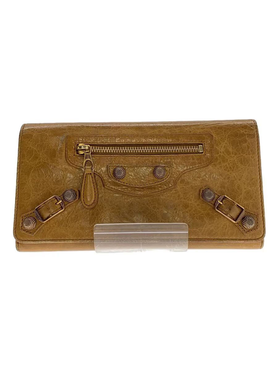 Balenciaga Balenciaga Leather Long Wallet Beige Size ONE SIZE - 1 Thumbnail