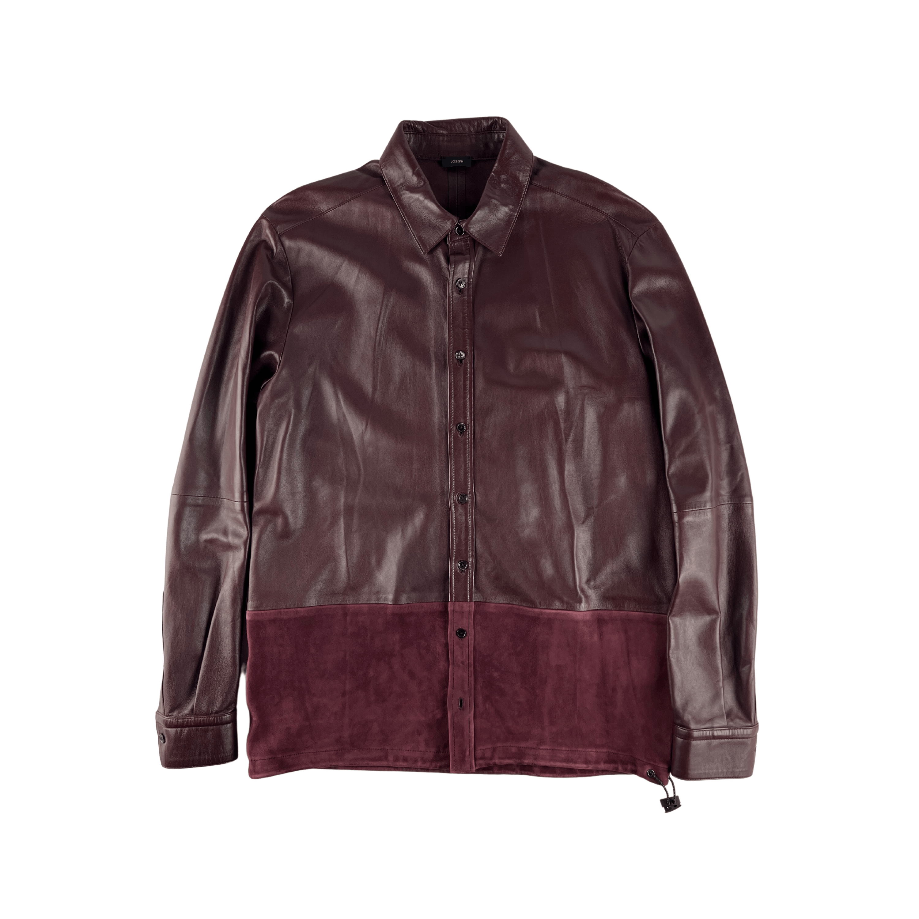Joseph Joseph Burgundy Leather Suede Shirt Size US M / EU 48-50 / 2 - 2 Thumbnail