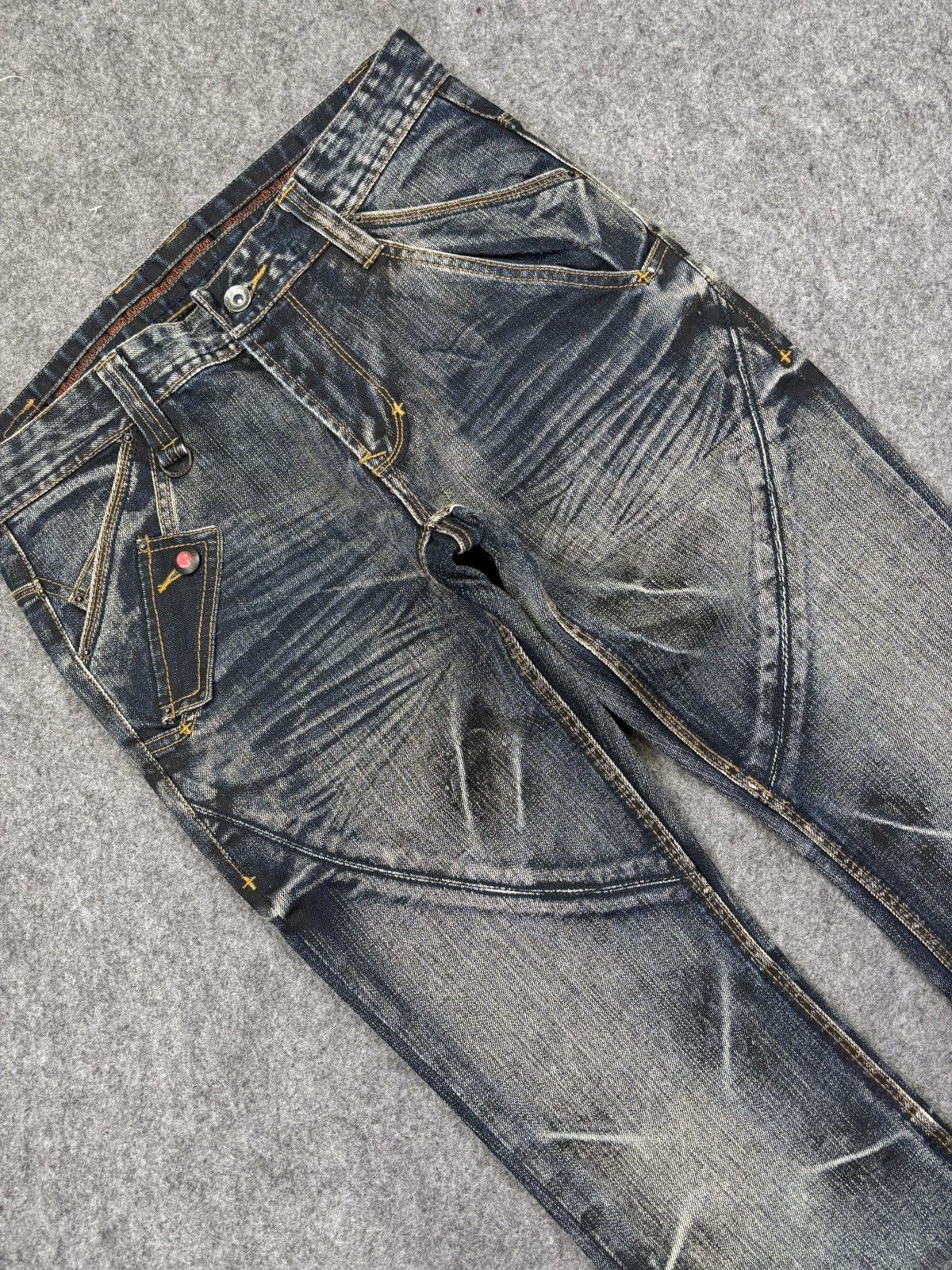 Japanese Brand 💥FLARE💥Archival Streetwear NCFM Sick Fades Denim F703 Size US 30 / EU 46 - 11 Thumbnail