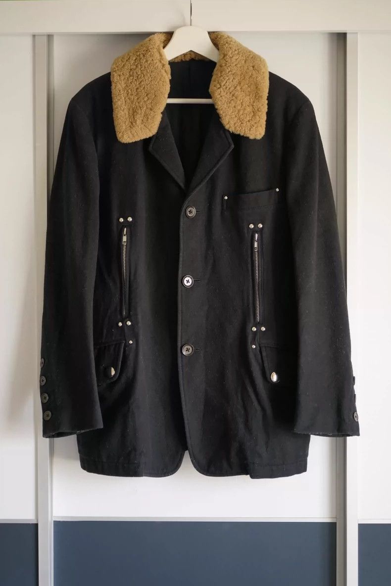 Yohji Yamamoto Yohji Yamamoto 05aw leather collar suit with zipper rivets- Size US M / EU 48-50 / 2 - 2 Thumbnail