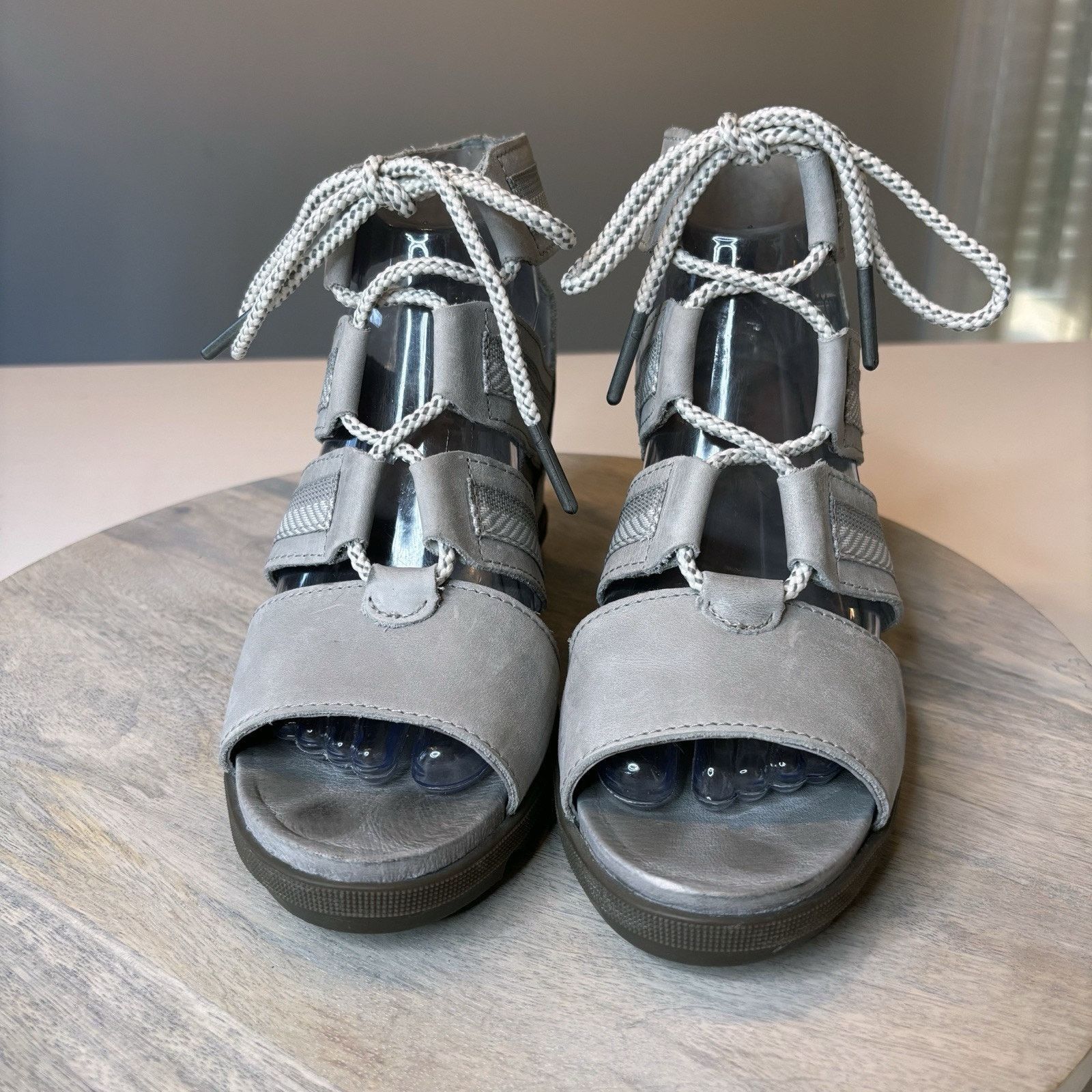 SOREL Sorel Joanie II Ghillie Women's Ash Laces Wedge Sandals Sz 8 Size US 8 / IT 38 - 5 Thumbnail