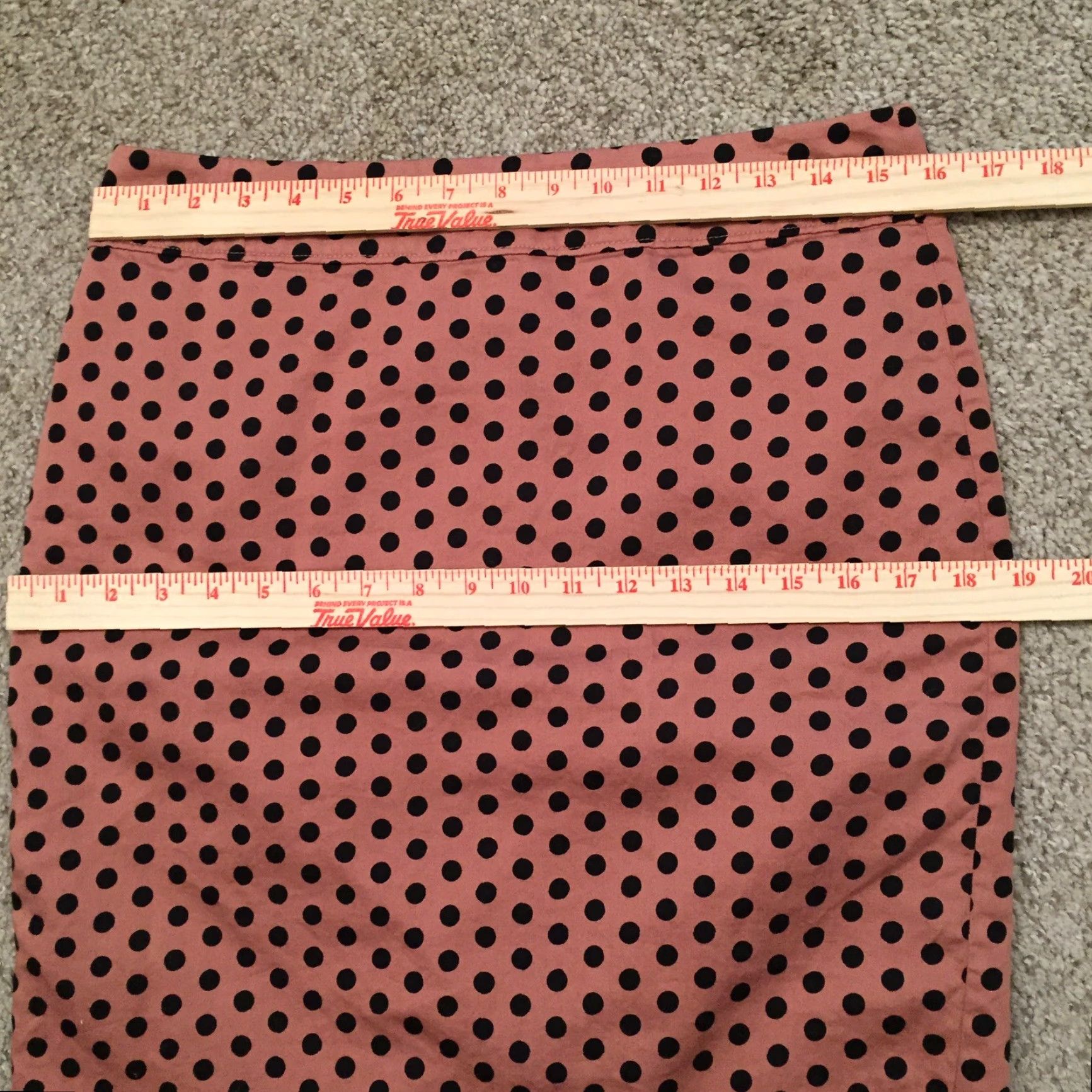 Loft LOFT Skirt Knee Length Pencil Lined Beige Polka Dot Size 6 Women's Regular Cotton Zip Size 28" / US 6 / IT 42 - 3 Thumbnail