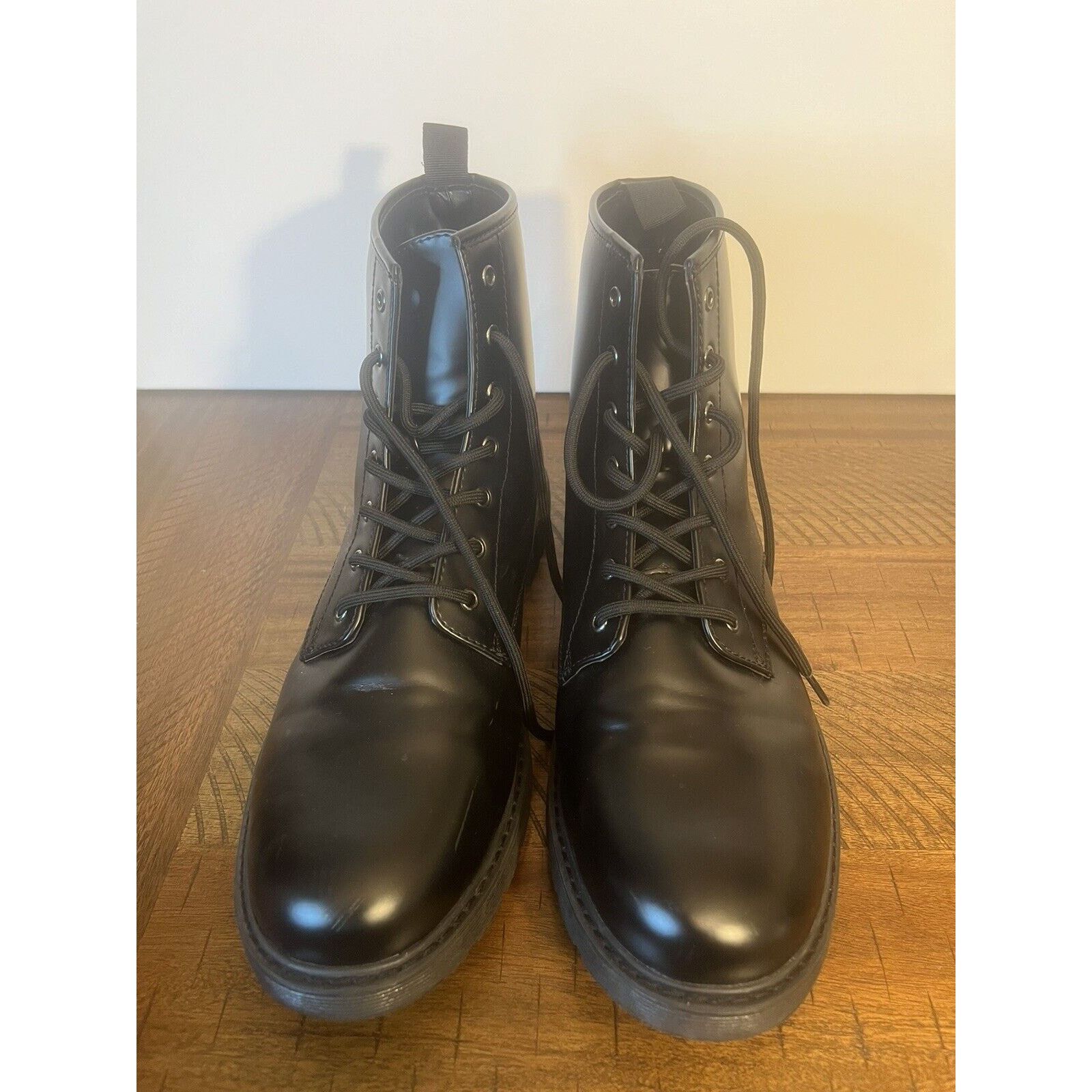 Arizona Jean Co. Arizona Mens Contra Lace Up Boots Black Sz 12M Casual Shoes Size US 12 / EU 45 - 2 Thumbnail