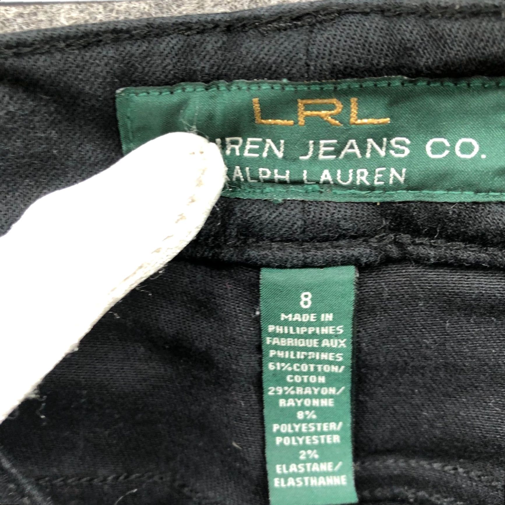 Ralph Lauren Lauren Ralph Lauren Heritage Straight Jeans Womens 8 Black Mid Rise Stretch Slim Size 30" / US 8 / IT 44 - 6 Thumbnail