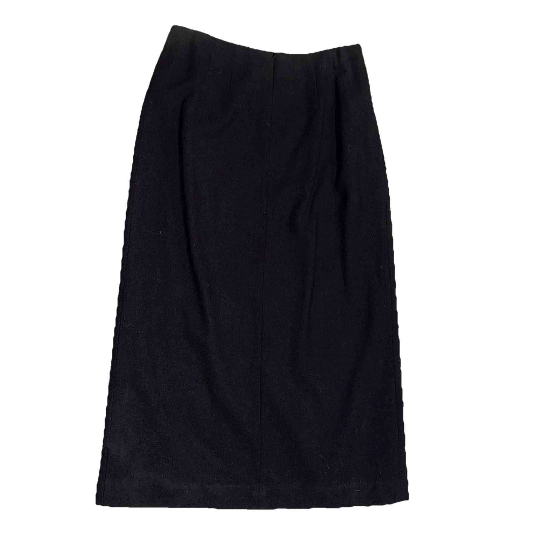 Talbots VINTAGE Talbots Women’s Academia Preppy Pleated Wool Suit 10 Black Lined Skirt Set Double-Breasted Notch Lapel Womens Pretentious? Size L / US 10 / IT 46 - 3 Thumbnail