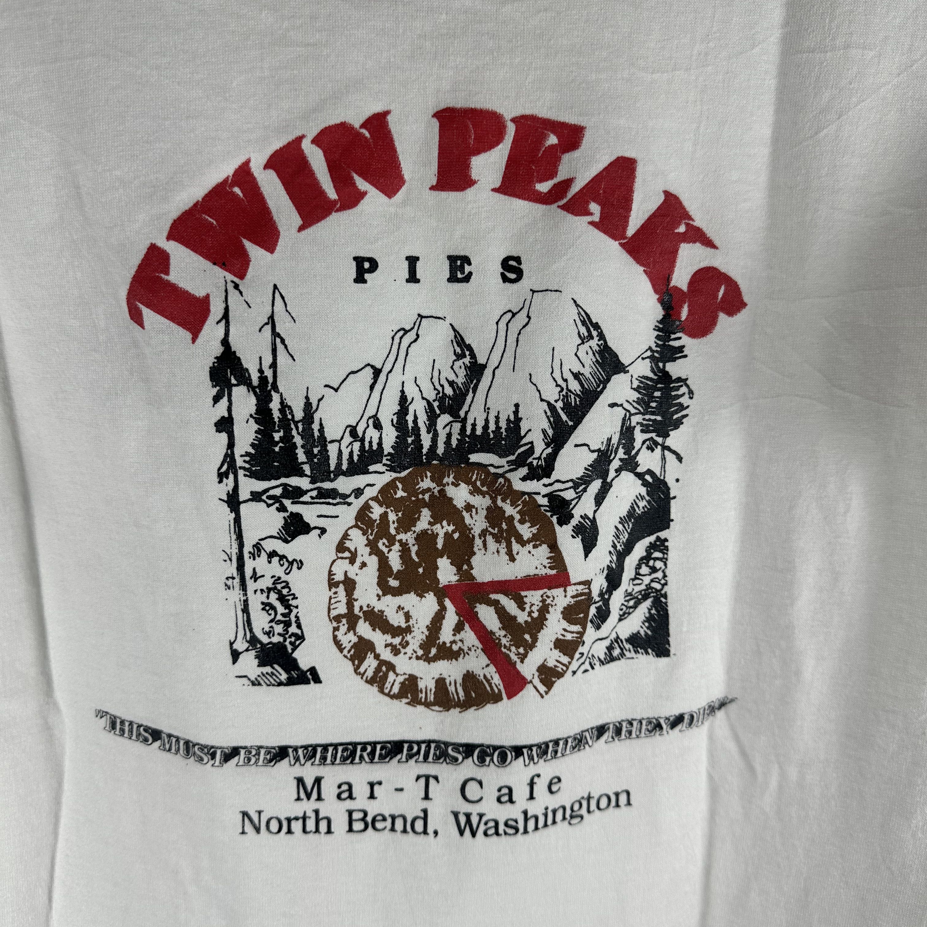 Vintage 90s Twin Peaks Pies Where Pies Go When They Die Movie Tee Size US M / EU 48-50 / 2 - 4 Thumbnail