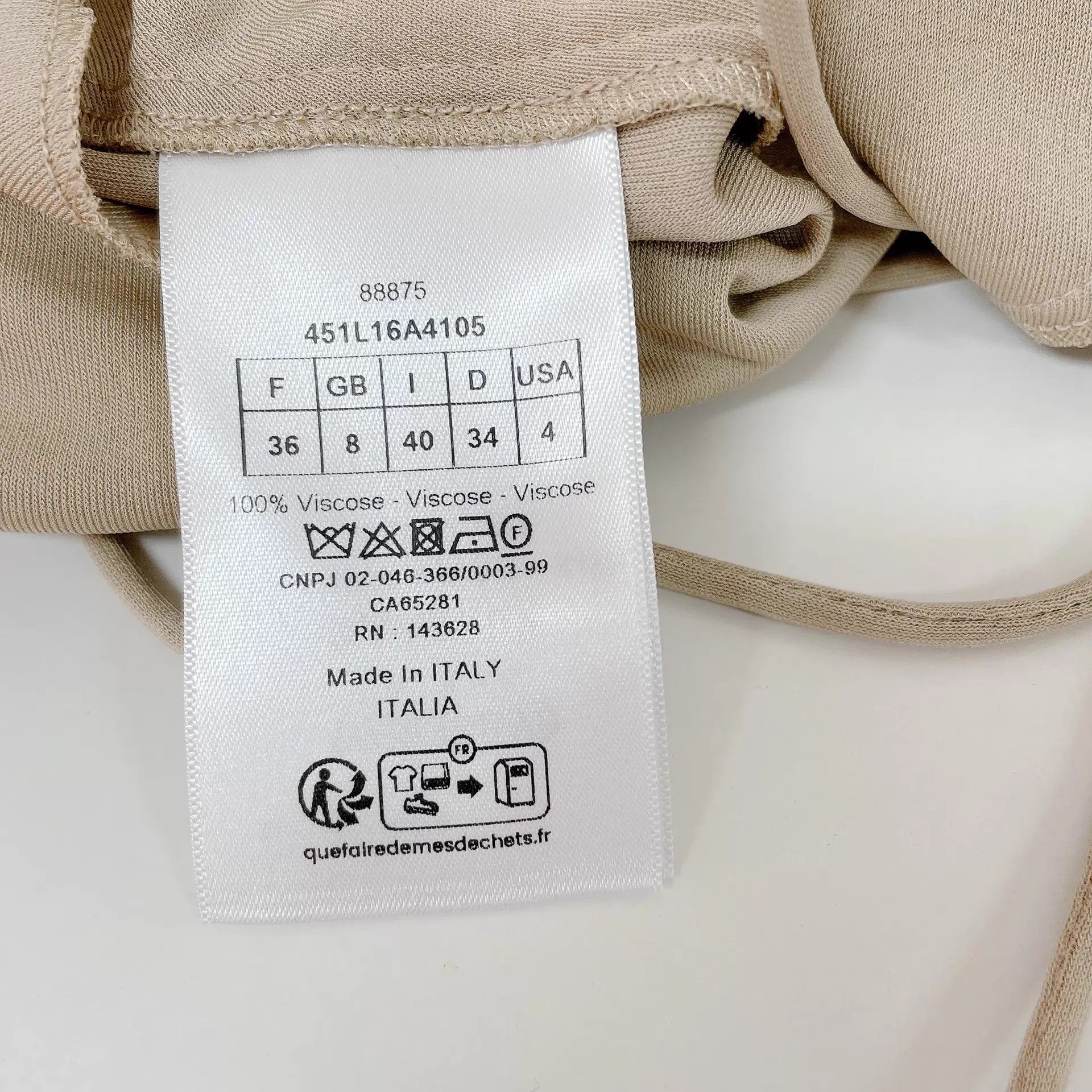 Christian Dior Monsieur Dior Beige Cami Dress F36 Size XS / US 0-2 / IT 36-38 - 8 Thumbnail