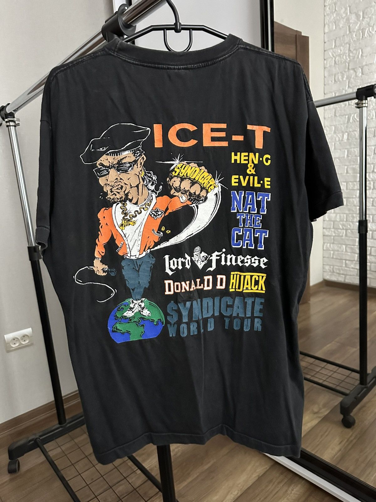 希少90s・ICE-T・RHYMESYNDICATE・ビンテージLA・ Rap Tees 